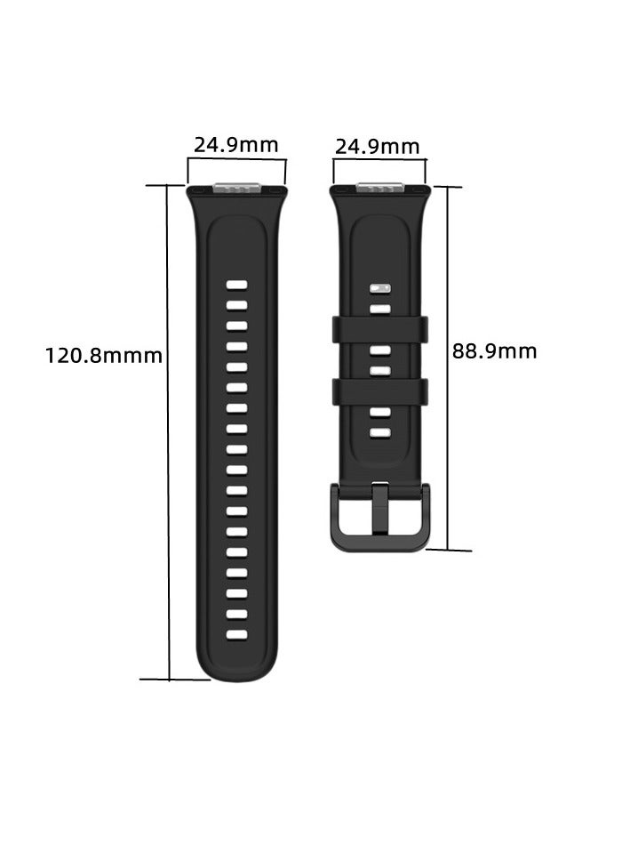 Straps Compatible with Huawei Fit 2 Soft TPU Band for Men and Women,Black  - Image 5