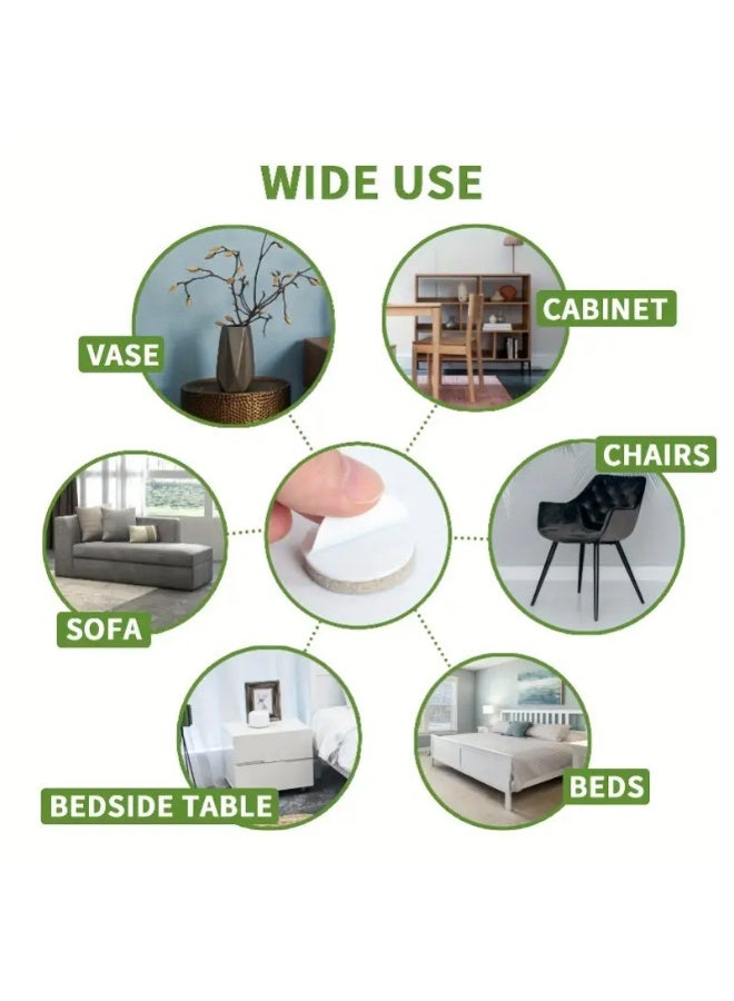 Beige Furniture Anti Slip Pads, 8 Pieces Set, Self Adhesive Chair Table Floor Protector Pads - Image 3