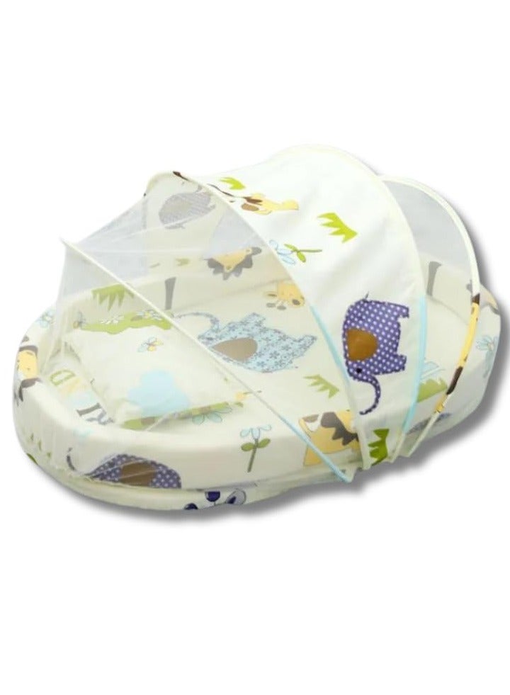 DOOKOO Baby bedding set with mosquito net for  Foldable mobile easy-to-carry Sponge floor cotton thickening insect-proof Newborn bed baby bedding - Image 1