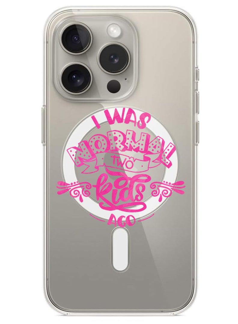 Theodor Magnetic Case for iPhone 15 Pro Max 6.7-inch Compatible with MagSafe Wireless Charging, Shockproof Phone Bumper Cover Two kids ago copy - Image 1