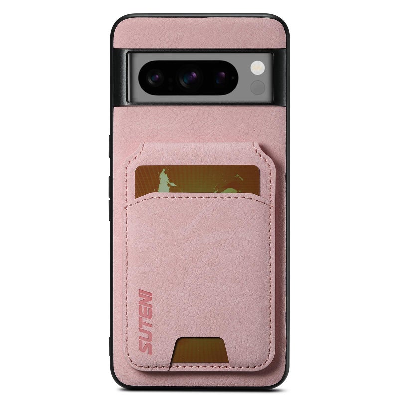 Suteni For Google Pixel 10 Pro Xl H02 Litchi Leather Card Wallet Stand Back Phone Case(Pink) - Image 1