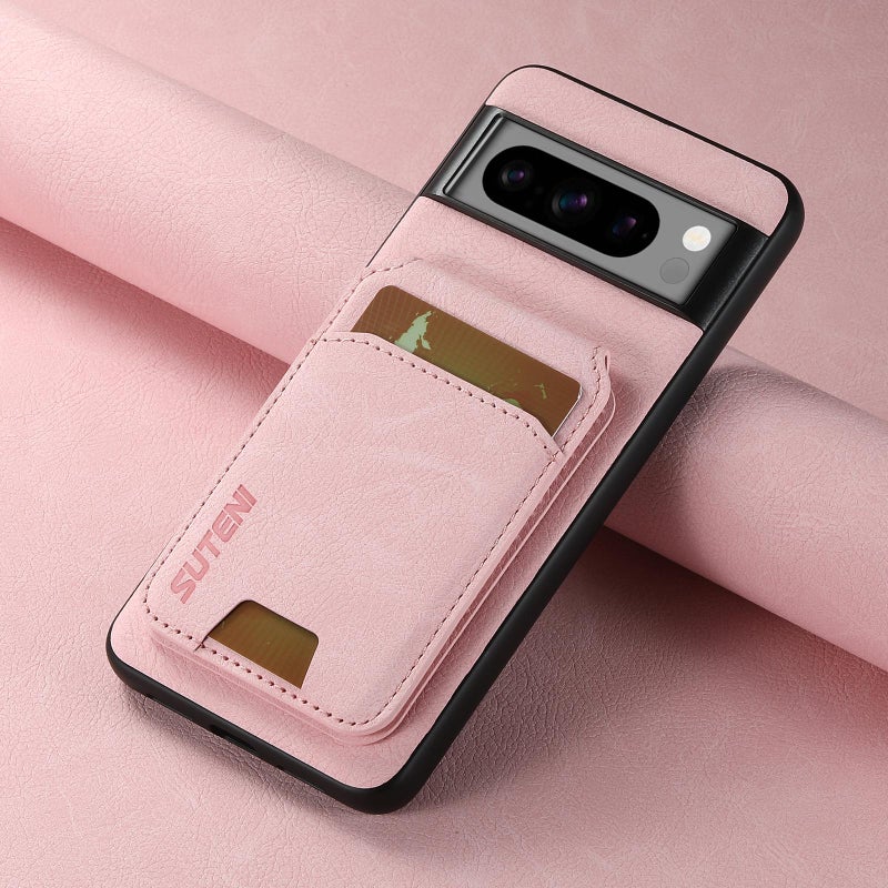 Suteni For Google Pixel 10 Pro Xl H02 Litchi Leather Card Wallet Stand Back Phone Case(Pink) - Image 2
