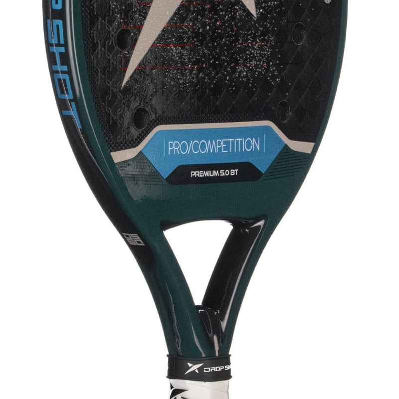 Drop Shot Premium 50 BT Beach Tennis Racket 12K Carbon Fiber EVA Pro Core Sand Treatment 3D Face for Maximum Spin AntiVibration System Professional Power Control - Image 3