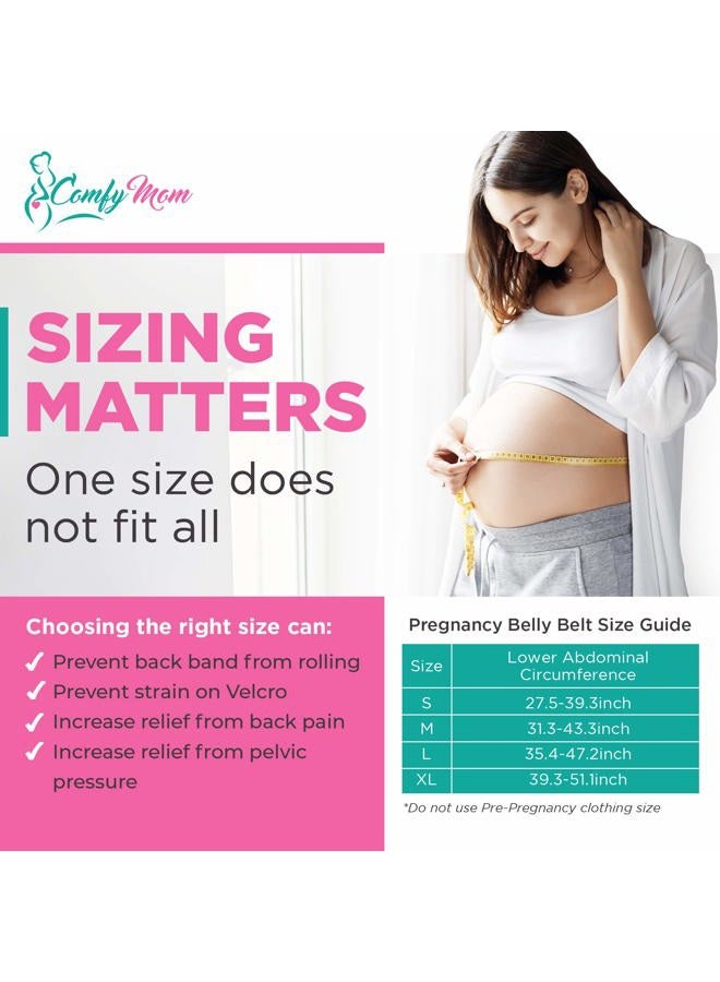 COMFY MOM Belly Bands For Pregnant Women, Pregnancy Belly Support Band, Belly Band For Back Support. Pregnancy Must Haves, Belly Support For Pregnancy. Baby Pink Color/Size S - Image 5
