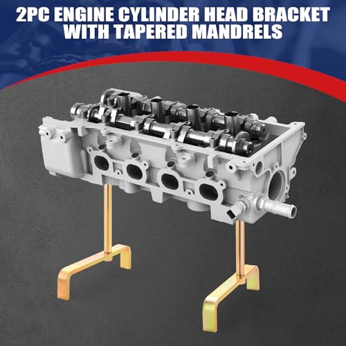 NYXOVA Cylinder Head Stands, 2pc Engine Cylinder Head Bracket with Tapered Mandrels, Cylinder Head Work Stand Set for Engine Maintenance and Storage - Image 5