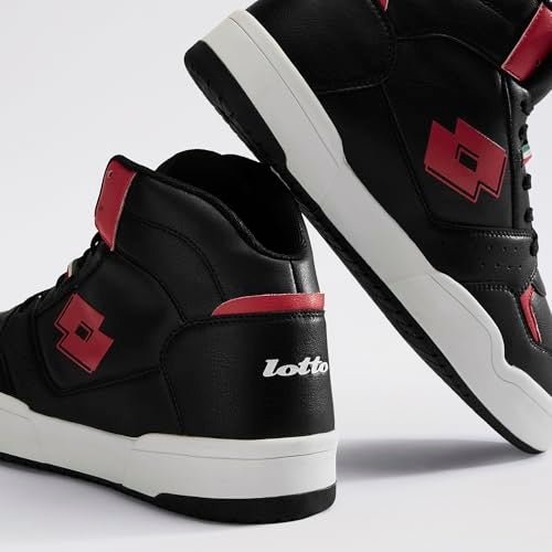 Lotto Men Hoop Star Urbano High Black Sneakers - Image 3