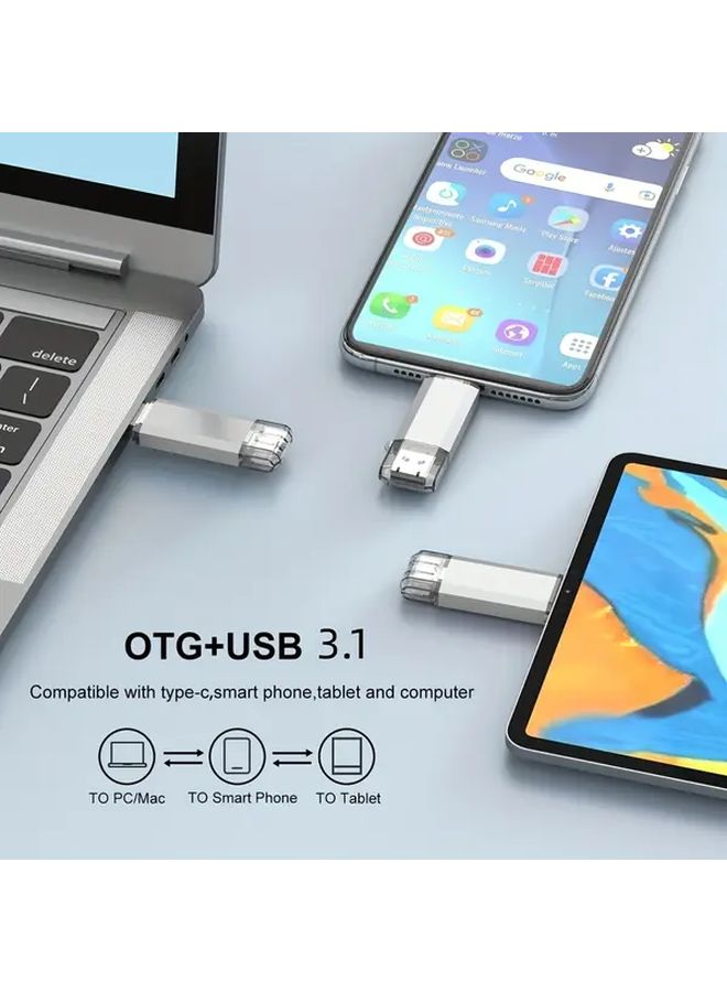 محرك أقراص فلاش مزدوج USB C سعة 8 جيجابايت عالي السرعة مع تقنية OTG للهواتف الذكية وأجهزة الكمبيوتر المحمولة - Image 3