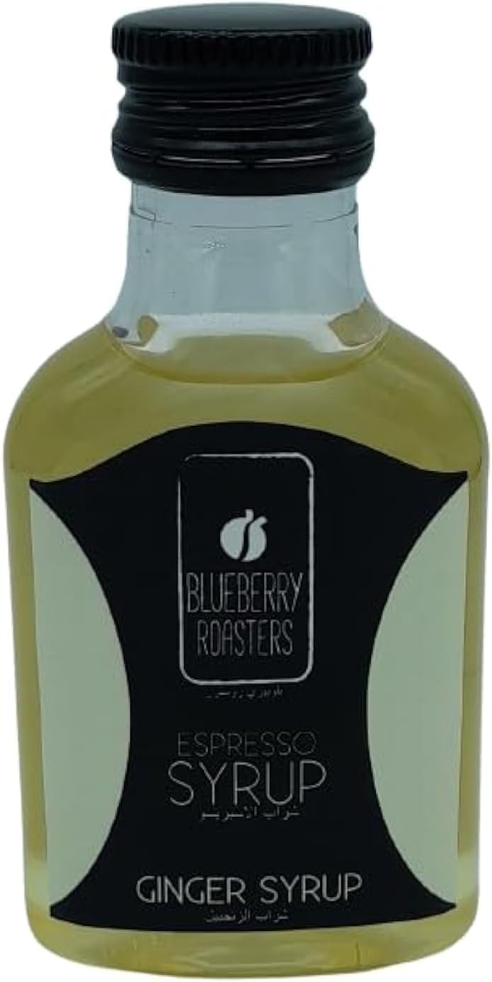 Blueberry Roasters Ginger Syrup - 100 ml Espresso Syrup for Beverages and Desserts