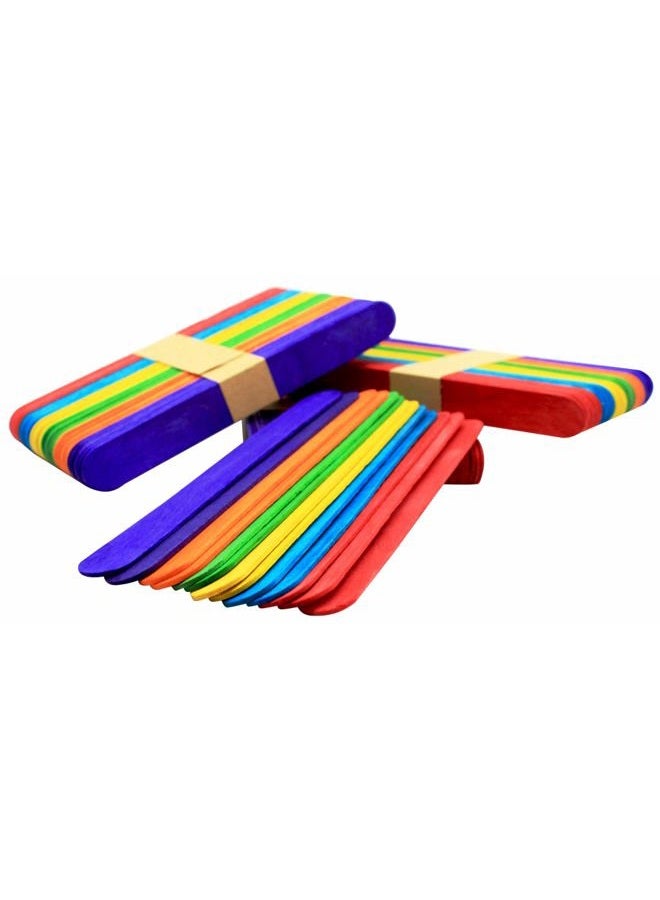 Kang&Chang 500 pcs,6 Inch,Jumbo Craft Sticks,Rainbow Sticks,Colored Tongue Depressors for Classroom,Creative Projects,Arts and Crafts - Image 2