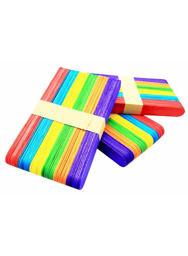 Kang&Chang 500 pcs,6 Inch,Jumbo Craft Sticks,Rainbow Sticks,Colored Tongue Depressors for Classroom,Creative Projects,Arts and Crafts - Image 1