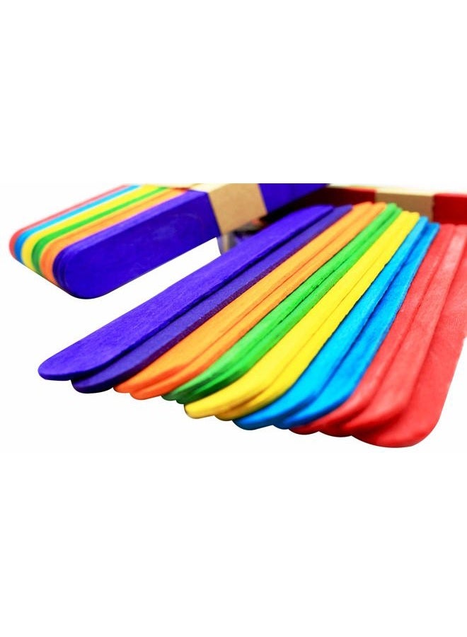 Kang&Chang 500 pcs,6 Inch,Jumbo Craft Sticks,Rainbow Sticks,Colored Tongue Depressors for Classroom,Creative Projects,Arts and Crafts - Image 4