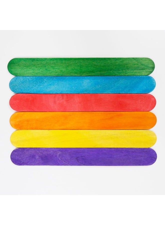 Kang&Chang 500 pcs,6 Inch,Jumbo Craft Sticks,Rainbow Sticks,Colored Tongue Depressors for Classroom,Creative Projects,Arts and Crafts - Image 5