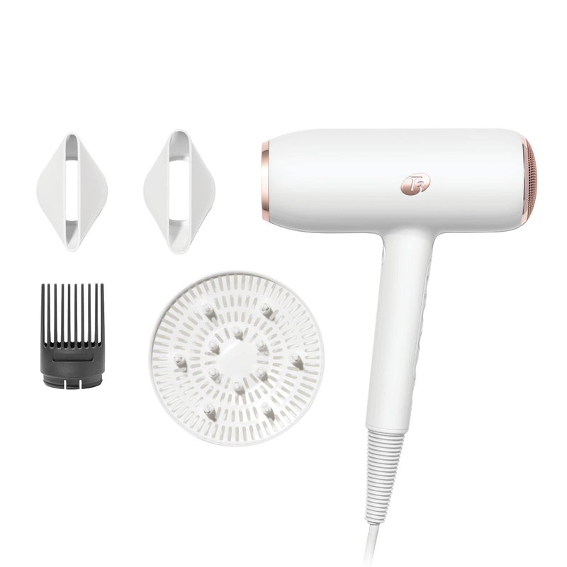 T3 Featherweight StyleMax Professional Ionic Hair Dryer with Custom Heat Automation & 4 Attachments, Fast Drying, Lightweight with 5 Heat & 3 Speed Settings, 2 Concentrators, Diffuser & Smoothing Comb - Image 1