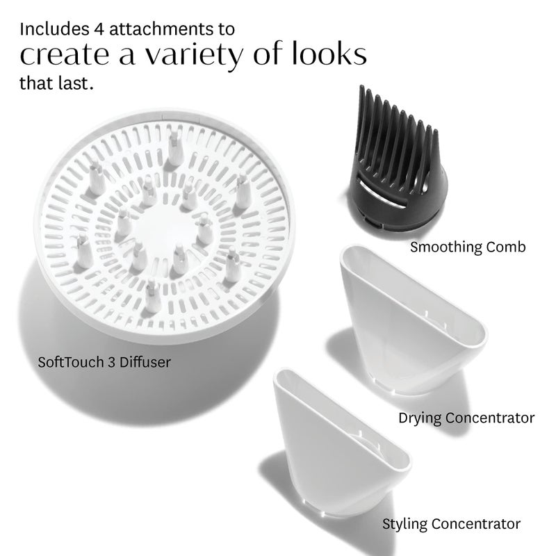 T3 Featherweight StyleMax Professional Ionic Hair Dryer with Custom Heat Automation & 4 Attachments, Fast Drying, Lightweight with 5 Heat & 3 Speed Settings, 2 Concentrators, Diffuser & Smoothing Comb - Image 5