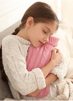Lemon Hot Water Bottle Cover Soft Cover Only Knitted Hot Water Bottle Sweater for Winter Hot Compress and Cold Therapy, Menstrual Cramps, Neck, Shoulder Pain Relief (Pink)  - Image 5