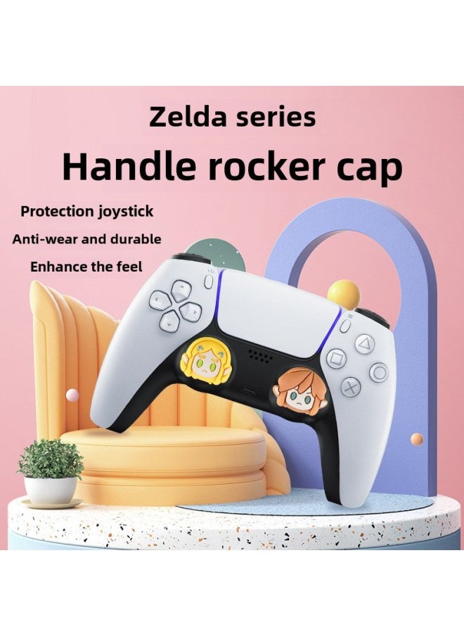 ماركة غير محددة قبعة هزازة بمقبض PS4 وPS5 وXbox شخصية لعبة كرتونية من السيليكون قبعة هزازة SWITCH PRO Rocker Cap-لون المنتج: Ps Yellow Hair 1  - Image 2