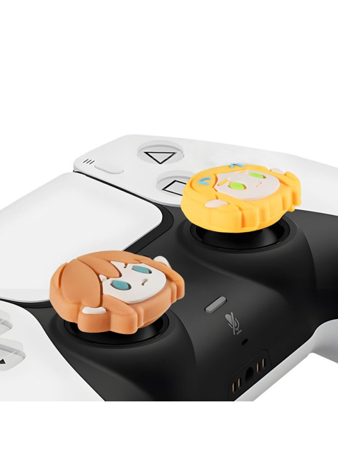 ماركة غير محددة قبعة هزازة بمقبض PS4 وPS5 وXbox شخصية لعبة كرتونية من السيليكون قبعة هزازة SWITCH PRO Rocker Cap-لون المنتج: Ps Yellow Hair 1  - Image 3
