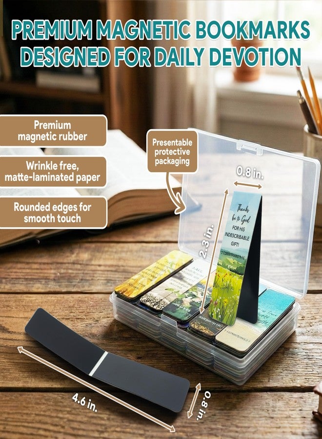 Decorably 50 Pack 0.8x2.3in Bible Religious Magnetic Bookmarks, Unique Motivational Designs Scriptures & Prayers Page Clips for Women & Men - for Faith Study, Devotional, Journaling and Reading, Gift - Image 3