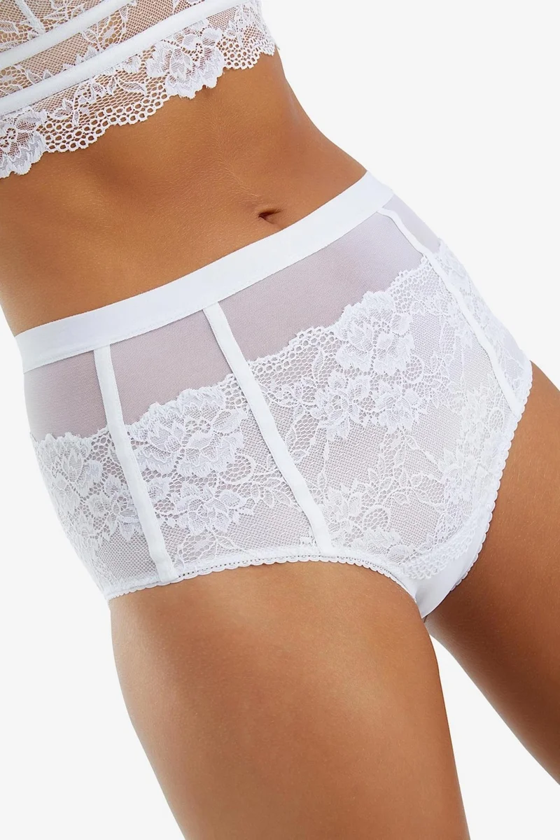 اي يلديز Crescent 2043 White High Waist Panties