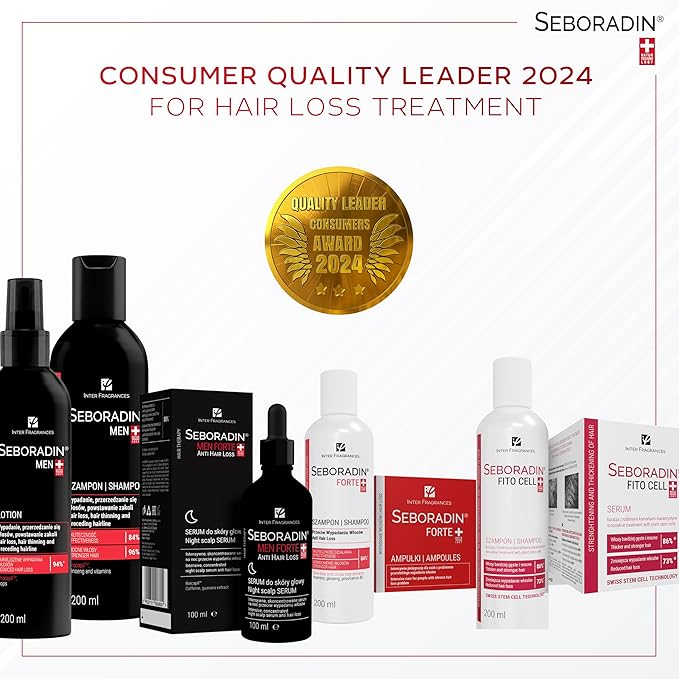 SEBORADIN Men Forte Night Scalp Serum For Men Against Hair Loss Anti Hair Loss Serum For Night With Caffeine Guarana Vitamins Hair Loss And Thinning Treatment For Men Hair And Scalp Treatments 100 ml