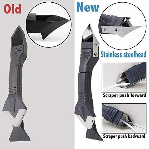 Zaptec 3 in 1 Silicone Sealant Grout Caulk Filling Finishing Smoothing Remover Cleaning Scraper Tool - Image 3