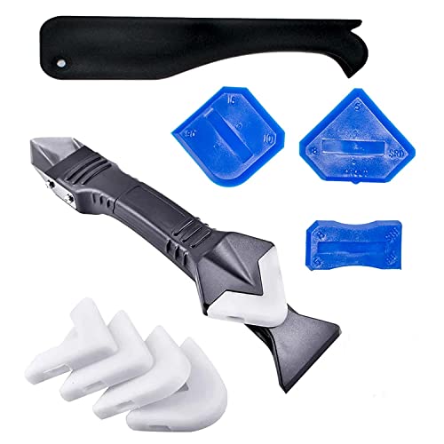 Zaptec 3 in 1 Silicone Sealant Grout Caulk Filling Finishing Smoothing Remover Cleaning Scraper Tool - Image 1