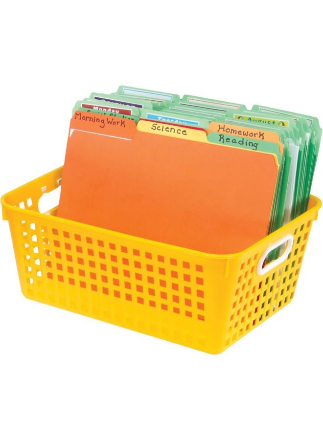 Really Good Stuff Multi Purpose Storage Baskets -13"x 10" Assorted Colors - Set of 6 - Image 5
