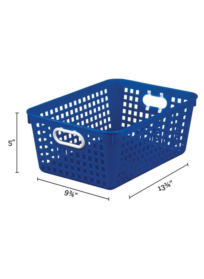 Really Good Stuff Multi Purpose Storage Baskets -13"x 10" Assorted Colors - Set of 6 - Image 3