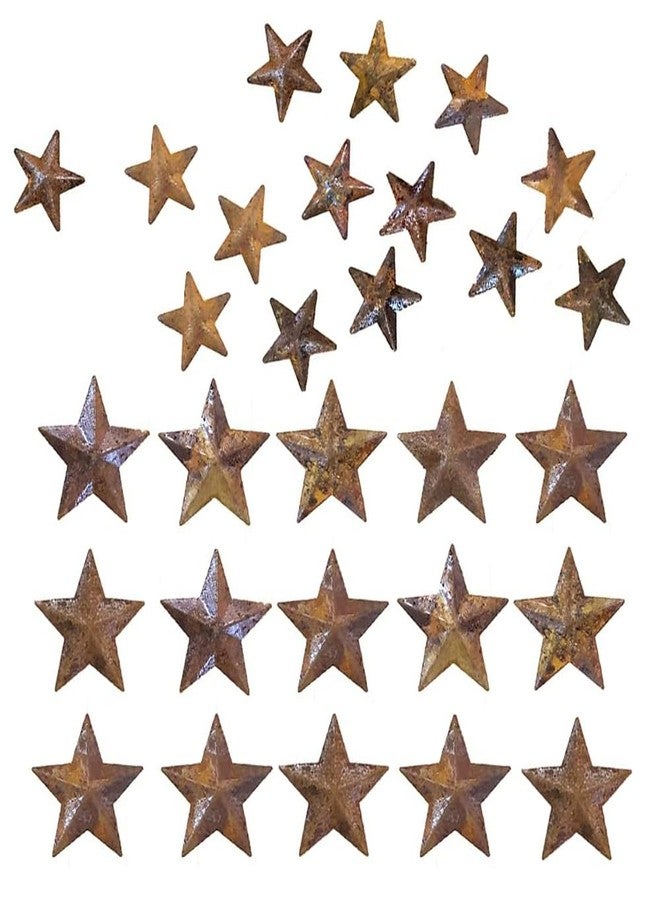 vibnumom Mini Metal Barn Stars 40pcs, Cute Little Rustic Antique Star,Rusty Barn Stars for Halloween Christmas Western Country Farmhouse Garden Home New Year Wall Art Decoration Flags DIY Craft Accent - Image 1