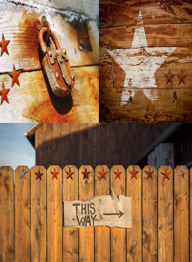 vibnumom Mini Metal Barn Stars 40pcs, Cute Little Rustic Antique Star,Rusty Barn Stars for Halloween Christmas Western Country Farmhouse Garden Home New Year Wall Art Decoration Flags DIY Craft Accent - Image 5
