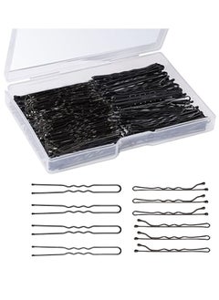 Lesha 200Pcs Hair Pins Kit, Bobby Pins & U Shaped Pins Bun Hair Pins Gifts for Women Girls with Storage Box Wedding Hairstyles (Black)  - Image 1