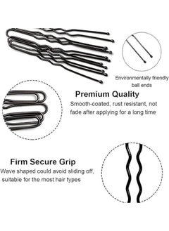 Lesha 200Pcs Hair Pins Kit, Bobby Pins & U Shaped Pins Bun Hair Pins Gifts for Women Girls with Storage Box Wedding Hairstyles (Black)  - Image 2