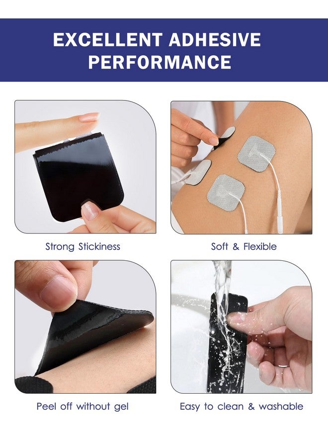 NURSAL TENS Unit Replacement Pads, Nursal Reusable Self-Adhesive Electrodes Pads 20 Packs 2x2” 2x4”, Latex Free Pigtail TENS Pads, Compatible with TENS 7000, AUVON TENS, Etekcity, Nicwell Care Tens - Image 5