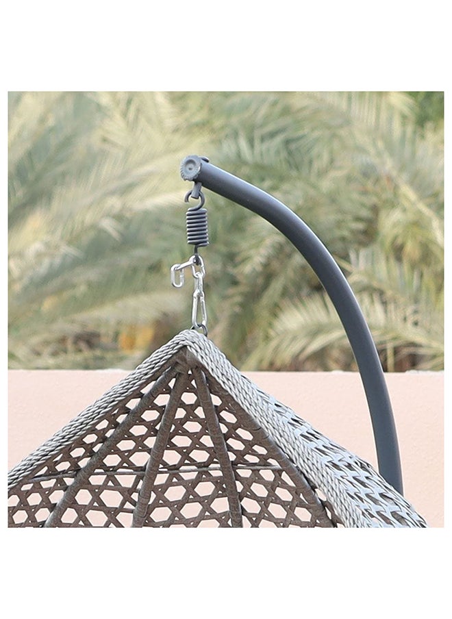 DANUBE HOME Arabian Hanging Swing Orange Modern Design Hanging Chair Single Seater Hammock Chair Swing Chairs For Indoor Outdoor Balcony Garden Patio Lawn Pool Side L 124 x W 115 x H 196 cm Orange  - Image 2