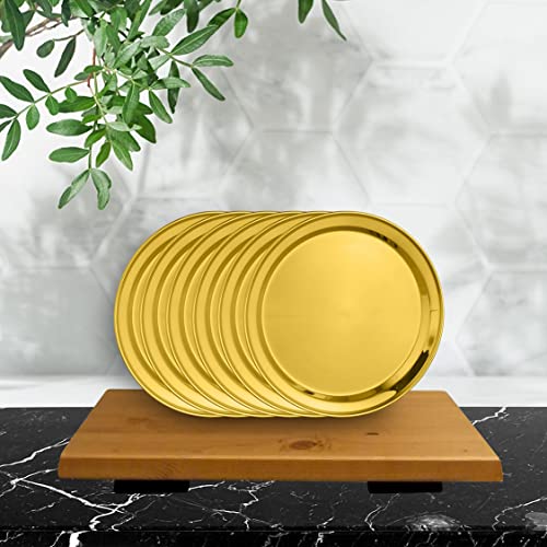 Shri & Sam Stainless Steel Gold Side Plate with PVD Coating, Majestic, 6 Pieces - Image 3