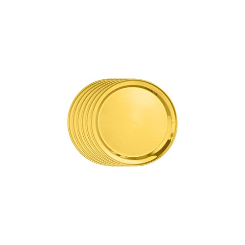 Shri & Sam Stainless Steel Gold Side Plate with PVD Coating, Majestic, 6 Pieces - Image 1
