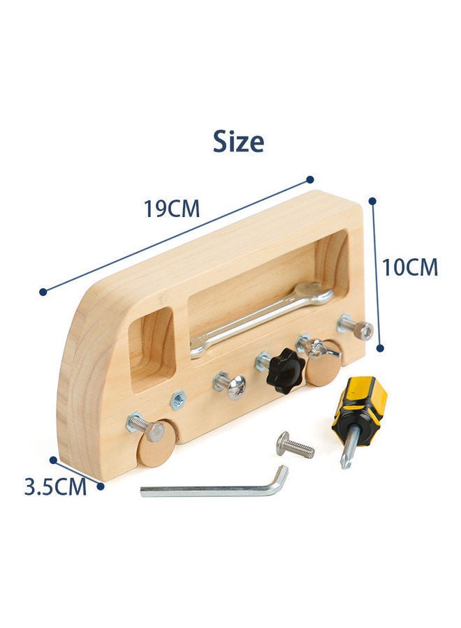 NIBEMINENT Montessori Teaching Aids Busy Bus Children Toys 19x10x3.5cm - Image 4
