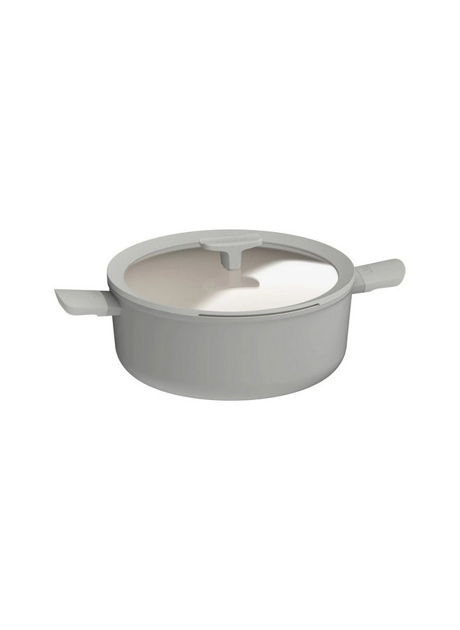 Berghoff Leo Balance Moonmist Non-Stick Covered Stockpot Grey and Clear 28 cm 3950431  - Image 1