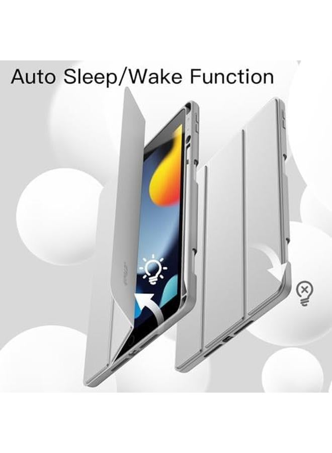 Jetech Case For Ipad 10.2 Inch 2021 2020 2019 9Th 8Th 7Th Model With Pencil Holder Slim Tablet Cover With Soft Tpu Back Auto Wake Sleep Silver - Image 5