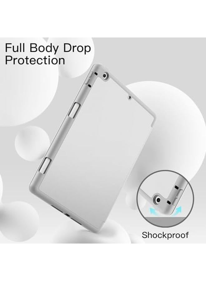 Jetech Case For Ipad 10.2 Inch 2021 2020 2019 9Th 8Th 7Th Model With Pencil Holder Slim Tablet Cover With Soft Tpu Back Auto Wake Sleep Silver - Image 3