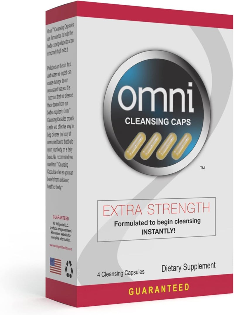 Wellgenix Omni Herbal Cleanse Detox Capsules Fast Acting Extra Strength Detox Cleanse for Whole Body Flush Your System with Detoxifying Capsules 4 Count - Image 1