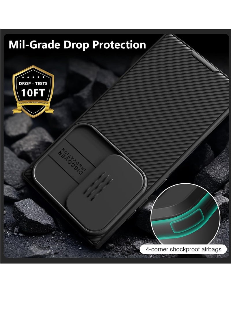 ELTRAZONE Samsung Galaxy S24 Ultra Case with Camera Cover, [Compatible with MagSafe][Military Grade Protection]Slim Protective Hard Back & Soft Edge Phone Case for Galaxy S24 Ultra Case 6.8'' Black  - Image 4