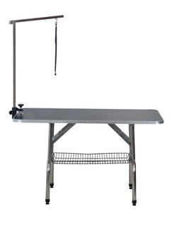 NNC PETS Adjustable grooming table for Home or Beauty salon, Durable material, Mesh tray, and Anti-slip Countertop, Pet grooming station for Bathing, Drying and Trimming Nails, Foldable design, 184 cm (Black)  - Image 1