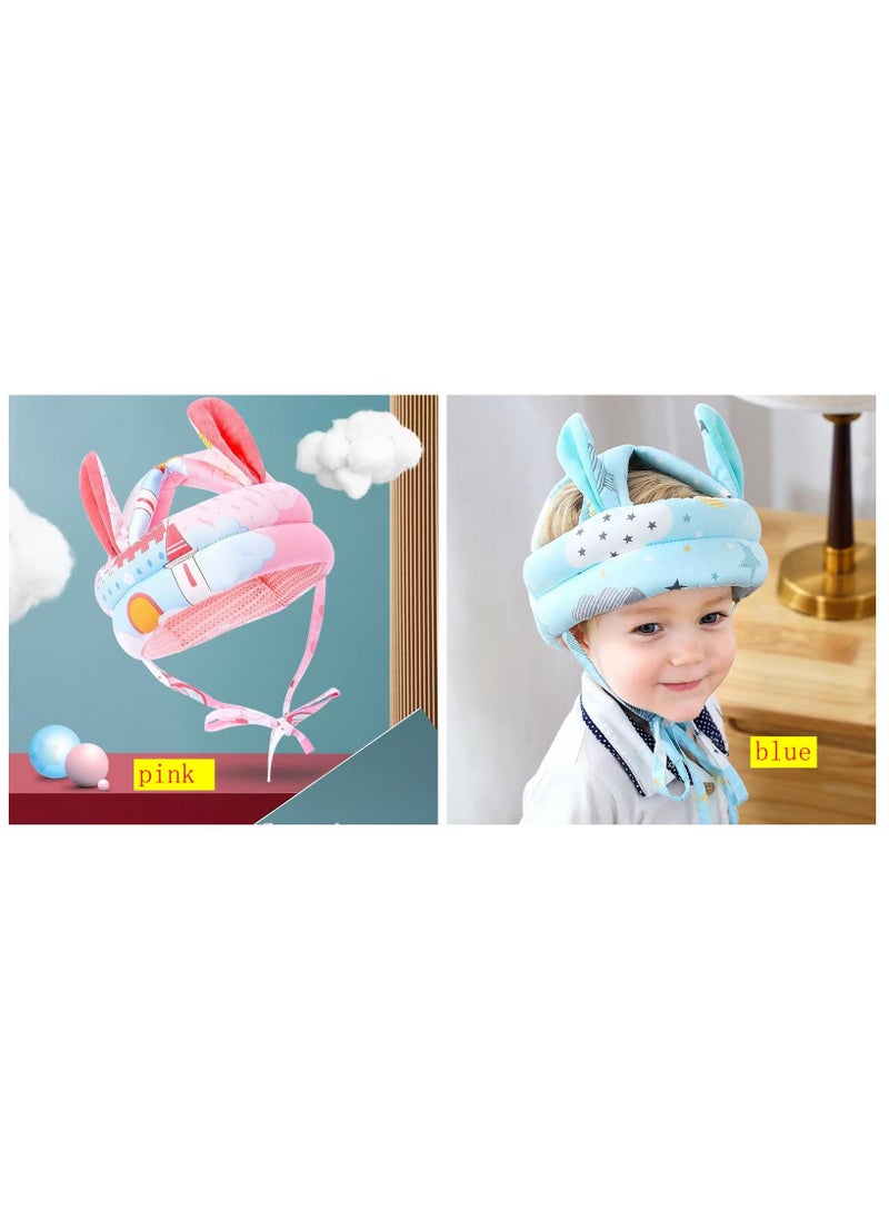 DELGREEN Baby Infant Head Helmet Kids Children Safety Helmet Head Cushion Protection Hat  pink colour  - Image 2