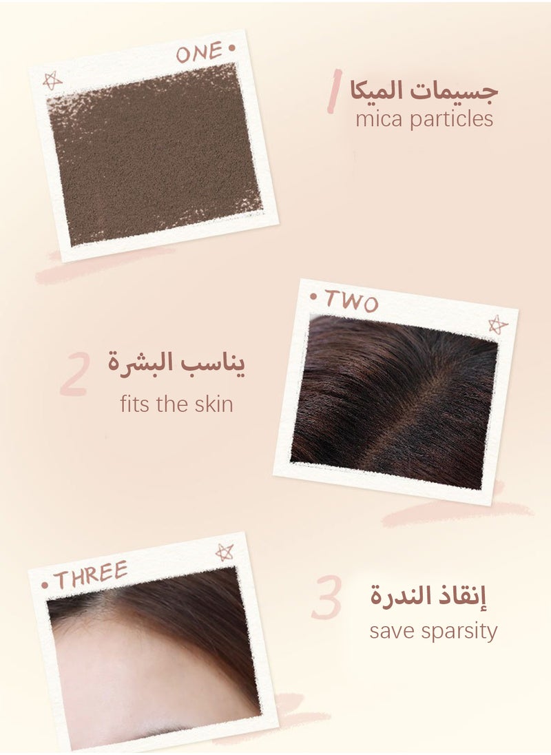 Novo Hairline Powder, Long Lasting Waterproof Natural Instantly Hair Shadow Powder with Puff Touch, Hair Root Dye, Hair Root Concealer for Thinning Hair to Beautify Forehead Curves  - Image 4