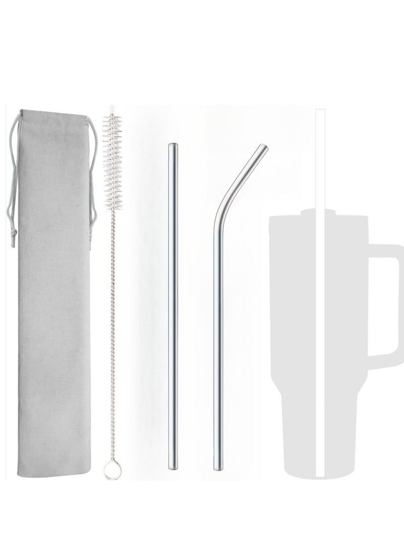 2 Pack Stainless Steel Straw Replacement 40 oz for Stanley Adventure Travel Tumbler, Reusable Straws with Cleaning Brush Compatible with Stanley 40oz Stanley Cup Tumbler - pzsku/Z4CBB6AB57E1400EAC306Z/45/_/1716111552/52c6c670-a56a-449c-bf1b-f30c0449d5e5