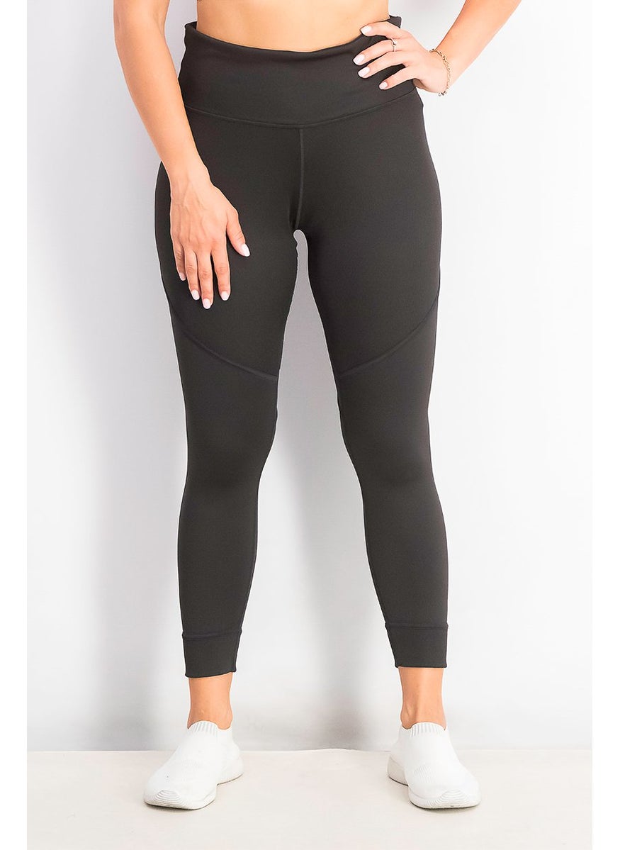 PUMA Women High Waist Rib 7 and 8 Tights, Black  - Image 1