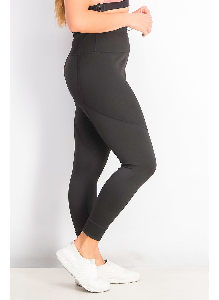 PUMA Women High Waist Rib 7 and 8 Tights, Black  - Image 4