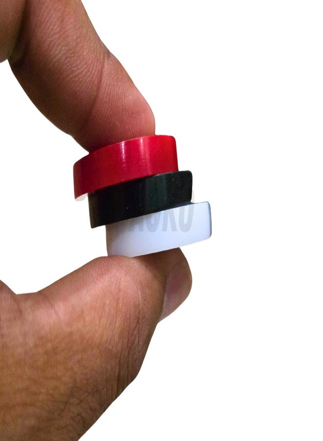 AOKO Premium Acrylic Plastic Carrom Coins for Professionals, Set of 24 |11 White, 11 Black, 2 Red| - Image 3
