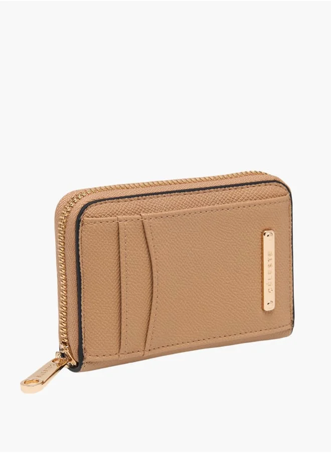 سيليست Textured Zip Around Wallet